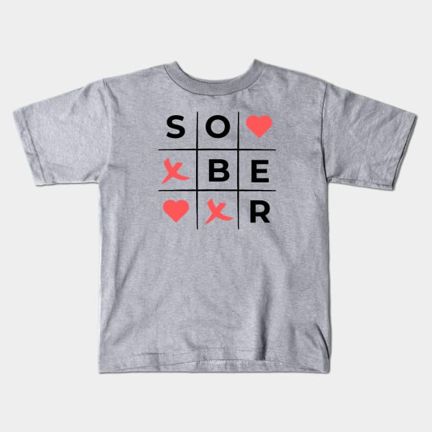 Sober XOXO Kids T-Shirt by SOS@ddicted